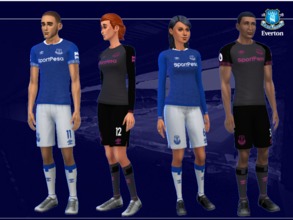 Sims 4 — Everton FC Kit 2018/19 fitness needed by RJG811 — Everton FC Kit 2018/19 Everton FC jerseys -home, away Everton