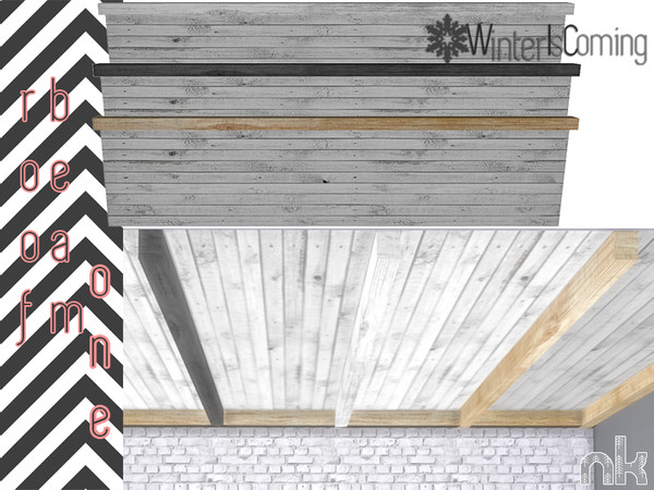 Sims 4 — Nikadema Wic Beam with Wood by nikadema — Winter Is Coming Living Room Beam with Wood 3 wood recolors included