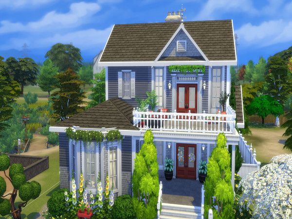 Sims 4 — Vanier Circle by LJaneP6 — This cozy home is great for those winter nights around the fireplace. Wait for Father