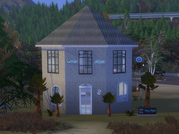 Sims 4 — The Dessert Bar by illyria07 — A dessert restaurant for sims who have a sweet (or savory) tooth Lot size 20 x