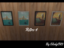 Sims 4 —  by ElodyOX3 — Hello Simmers ! 4th set of my retro painting series. 2 frames available : Brown and beige.