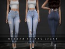 Sims 4 — JMT ripped skinny jeans by -JMT- —  - 12 colors - Female - Teen-Adult-Elder - Custom thumbnail