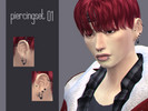 Sims 4 — piercingset 01 by jealousypixel — just some random ear piercings. - mesh 100% by me - all LODs - 6 swatches -