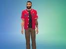 Sims 4 — LA Angels jersey - City Living needed by nova1three6 — LA Angels baseball jersey (for male) -red -grey -white