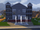 Sims 4 — Modern Castle Mansion by Rowen_A_Boatman — Old Castle Updated For Modern Living. 2 Bed, 2 Bathroom. Large dining