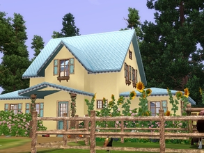 Sims 3 — Vanille Cottage by sgK452 — Cottage with 1 attic room for girl, 1 adult bedroom, 1 bathroom, kitchen, dining