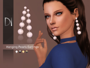 Sims 4 — Hanging Pearls Earrings by DarkNighTt — Hanging Pearls Earrings Have 4 colors. Hope you enjoy!