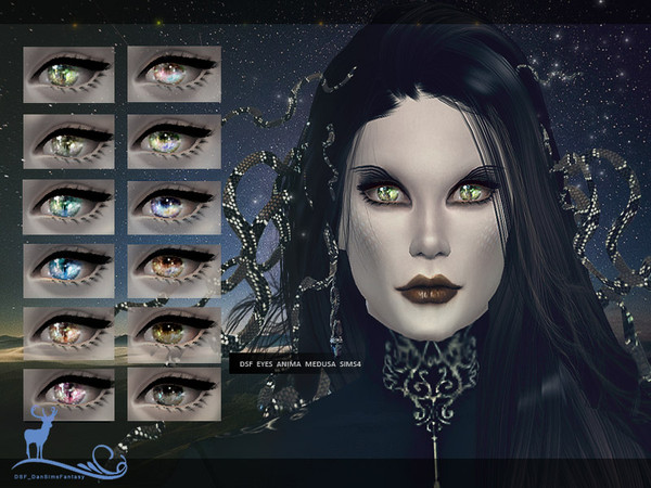 Sims 4 — DSF EYES ANIMA MEDUSA by DanSimsFantasy — The soul shows itself behind the depth and brightness of its eyes,