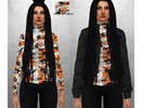 Sims 4 — Longsleeve camo top by Julia2907 — Longsleeve orange camo top.