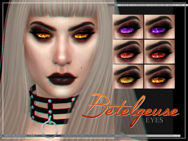 Sims 4 — Betelgeuse eyes 2 by sugar_owl — New fantasy eyes for your sims! - 2 versions - 6 colors - all genders -