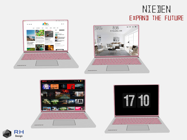 Sims 4 — NEIDEN Decor Surface Notebook - Pink by RightHearted — Traditional notebooks are so yesterday. Enrich your style