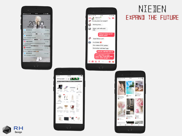 Sims 4 — NEIDEN Iphone SimXS - Black by RightHearted — The most intelligent and powerful phone in SimWorld. You will