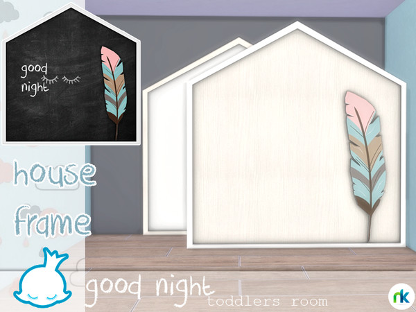 Sims 4 — Nikadema Good Night House Frame by nikadema — You can find this decoration piece under