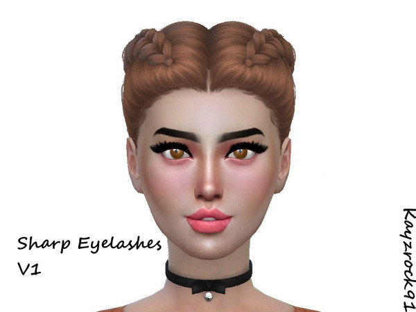 Sims 4 — Sharp Eyelashes V1 by Kayzrock91 — Please don't re upload as your own and if you could credit me #Kayzrock91