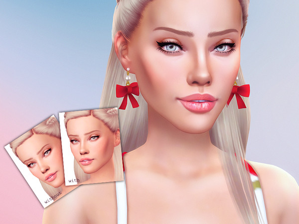 Sims 4 — Mae Face Contour skin detail by KatVerseCC — Add a little contour to your sims cheeks, nose and forehead