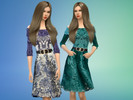 Sims 4 — Summer Dress by Ducky_the_Dog — A summer dress for teen-elder sims. Comes in four variants. 