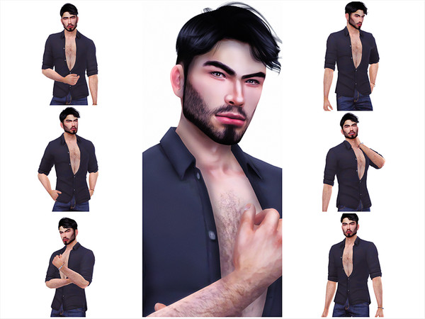 Sims 4 — CAS Male Modeling Poses set 1 by KatVerseCC — Some simple modeling poses for your handsome male sims. I hope you