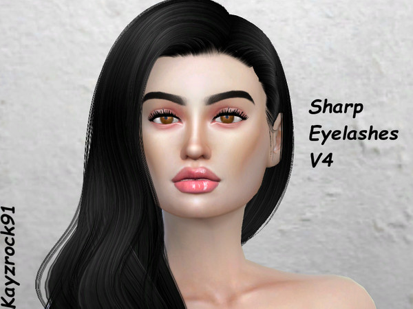 Sims 4 — Sharp Eyelashes V4 by Kayzrock91 — Please don't re upload as your own and if you could credit me #Kayzrock91