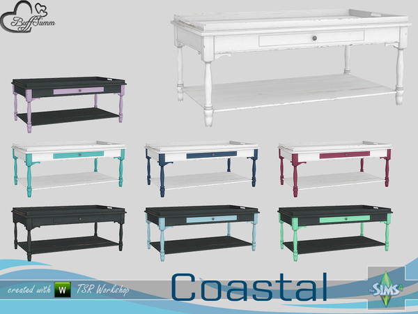 Sims 4 — Coastal Living Coffeetable by BuffSumm — Part of the *Coastal Living Set* Created by BuffSumm @ TSR