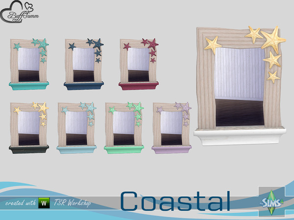 Sims 4 — Coastal Living Mirror by BuffSumm — Part of the *Coastal Living Set* Created by BuffSumm @ TSR