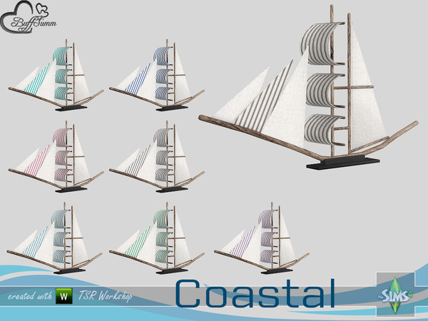 Sims 4 — Coastal Living Deco Boat v2 by BuffSumm — Part of the *Coastal Living Set* Created by BuffSumm @ TSR
