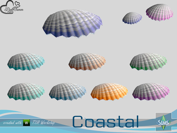 Sims 4 — Coastal Living Deco Shell Small by BuffSumm — Part of the *Coastal Living Set* Created by BuffSumm @ TSR