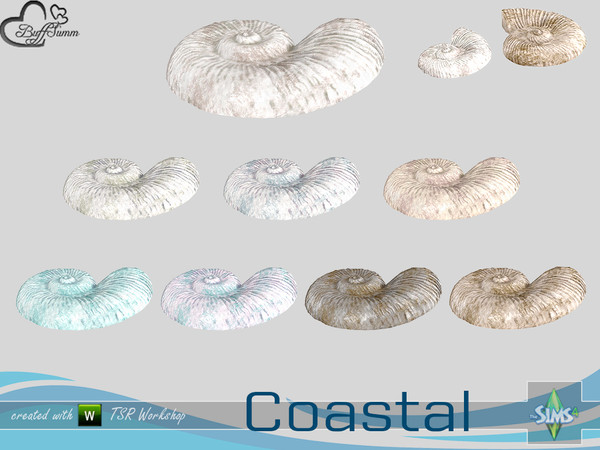 Sims 4 — Coastal Living Deco Shell 3 Large by BuffSumm — Part of the *Coastal Living Set* Created by BuffSumm @ TSR
