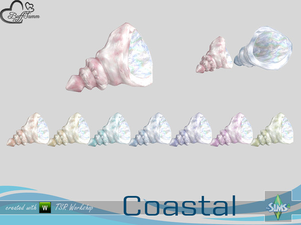 Sims 4 — Coastal Living Deco Shell 4 Large by BuffSumm — Part of the *Coastal Living Set* Created by BuffSumm @ TSR
