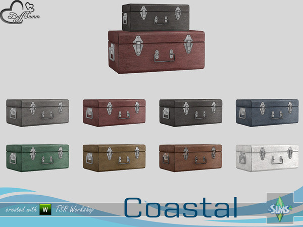 Sims 4 — Coastal Living Deco Suitcase Small by BuffSumm — Part of the *Coastal Living Set* Created by BuffSumm @ TSR