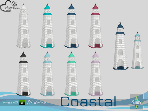 Sims 4 — Coastal Living Deco Lighthouse Small by BuffSumm — Part of the *Coastal Living Set* Created by BuffSumm @ TSR