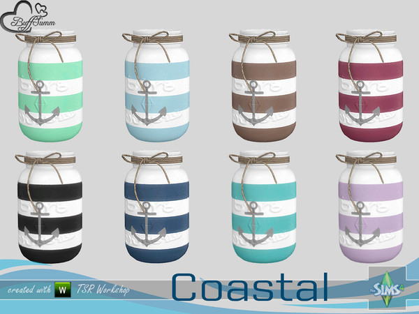 Sims 4 — Coastal Living Deco Jar v2 by BuffSumm — Part of the *Coastal Living Set* Created by BuffSumm @ TSR