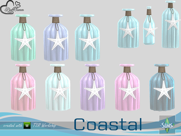 Sims 4 — Coastal Living Deco Bottle v1 by BuffSumm — Part of the *Coastal Living Set* Created by BuffSumm @ TSR