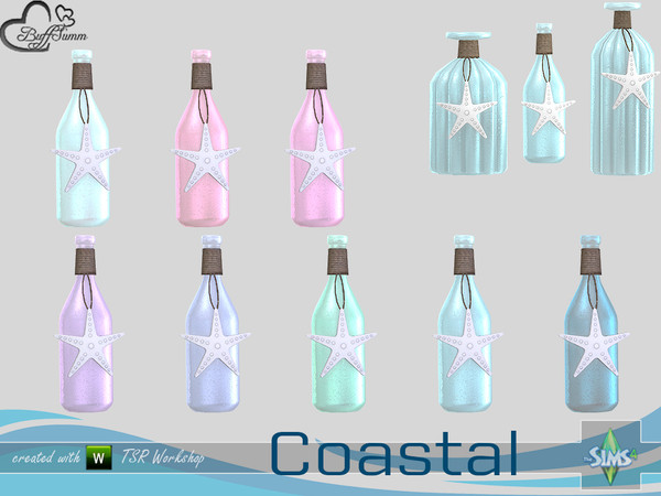 Sims 4 — Coastal Living Deco Bottle v3 by BuffSumm — Part of the *Coastal Living Set* Created by BuffSumm @ TSR