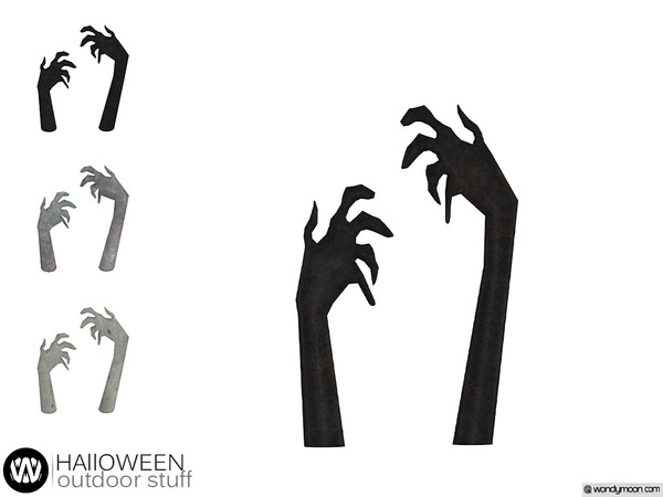 Sims 4 — Halloween Outdoor Stuff - Zombie Hands by wondymoon — - Halloween Outdoor Stuff - Zombie Hands - Wondymoon|TSR -