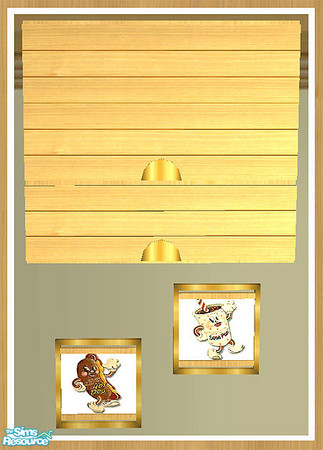 Sims 2 — MAXIMO Wall Cabinet - Pictures by simtomatic — This file recolours the pictures only. You will need the master