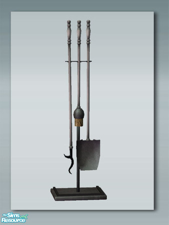 Sims 2 — Rustic Living: Fire Tools - Recol 02 by Shakeshaft — Part of a recolour set of my Rustic Living set in Blue Wash