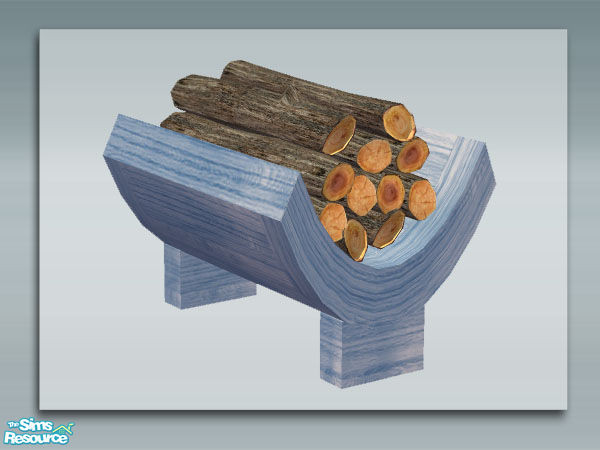 Sims 2 — Rustic Living: Blue Wash - Logs by Shakeshaft — Part of a recolour set of my Rustic Living set in Blue Wash Wood