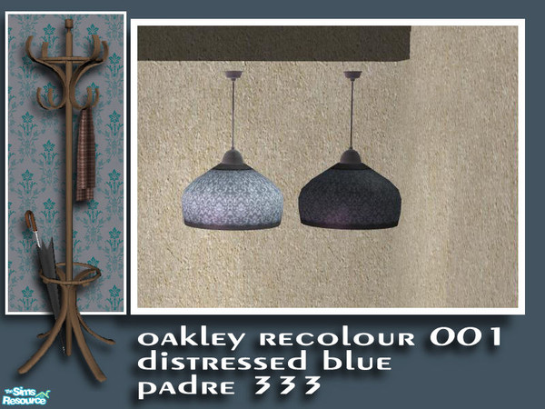 Sims 2 — Distressed Blue - Ceiling Light by Padre — A cool, rustic room set in distressed blue painted timber. Recolour