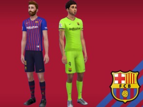 Sims 4 — FC Barcelona Kit 2018/19 Fitness needed by RJG811 — FC Barcelona Kit 2018/19 Jerseys -Luis Suarez, Lionel Messi,