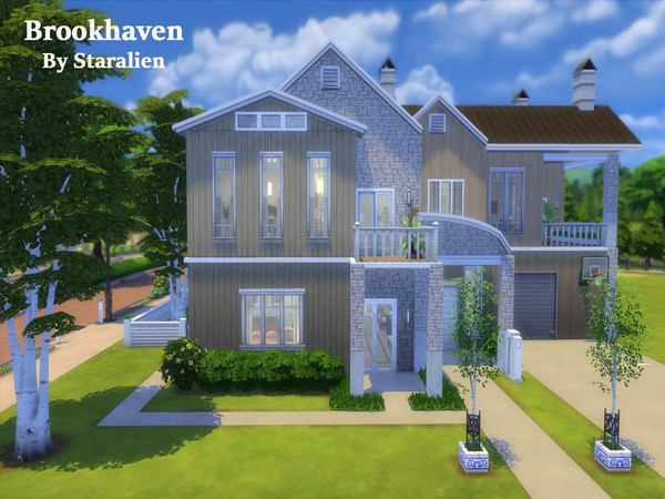 Sims 4 — Brookhaven by staralien2 — This large, Contemporary home is perfect for a growing family. The lower level has 3