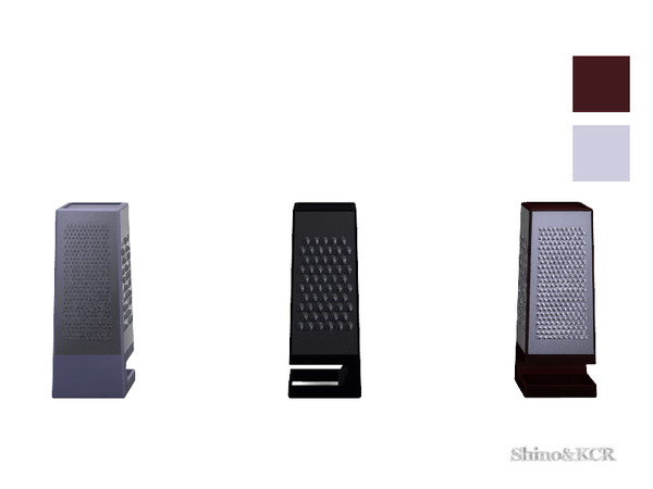 Sims 4 — Kitchen Deco Liz - Grater by ShinoKCR — Stainless Steel Decorative Set in Clutter
