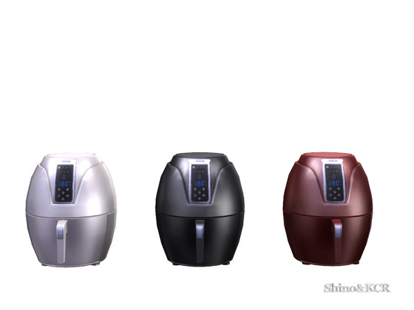 Sims 4 — Kitchen Deco Liz - Fryer by ShinoKCR — Stainless Steel Decorative Set in Clutter