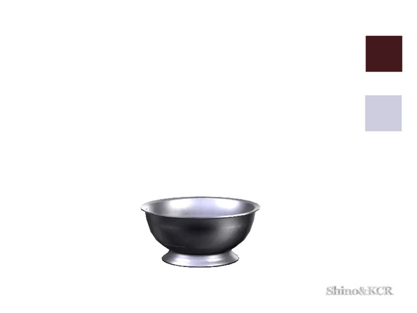 Sims 4 — Kitchen Deco Liz - Bowl  by ShinoKCR — Stainless Steel Decorative Set in Clutter