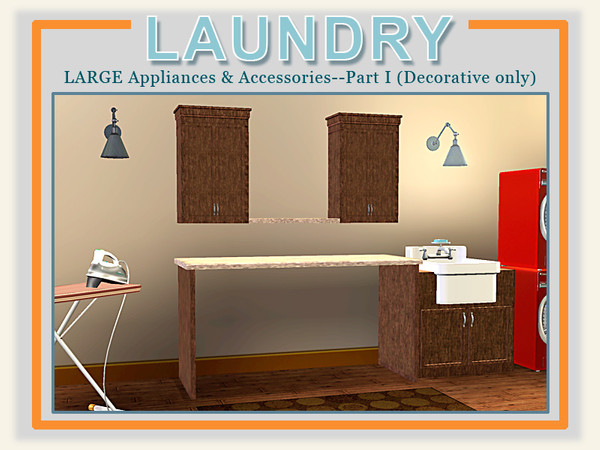 Sims 3 — Modern Laundry Workstation by Cashcraft — It's a laundry workstation with lots of cupboard space and room to
