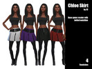 Sims 4 — JC Chloe Skirts by JCourteau19882 — Pleated skirts with a belted waistline in 4 colors. Base game recolor.