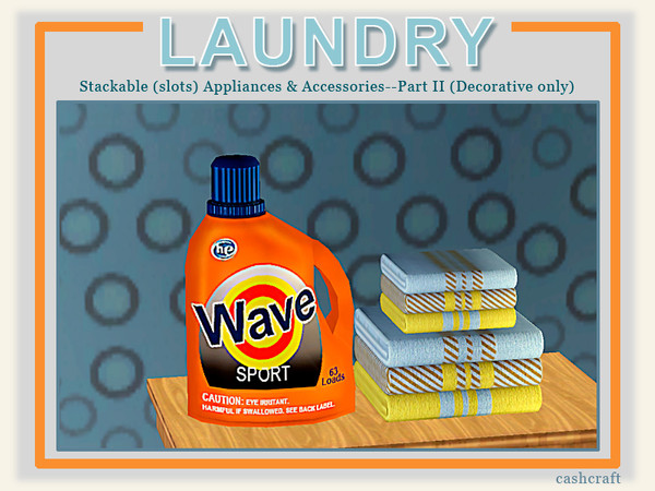 Sims 3 — Modern Laundry Wave Detergent by Cashcraft — Wave detergent is the perfect solution to all your laundry problem