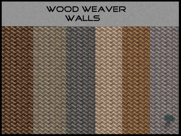 Sims 4 — Wood Weaver Walls by megsimple2 — The Wood Weaver, Small slivers of wood laid tightly together to give a weave