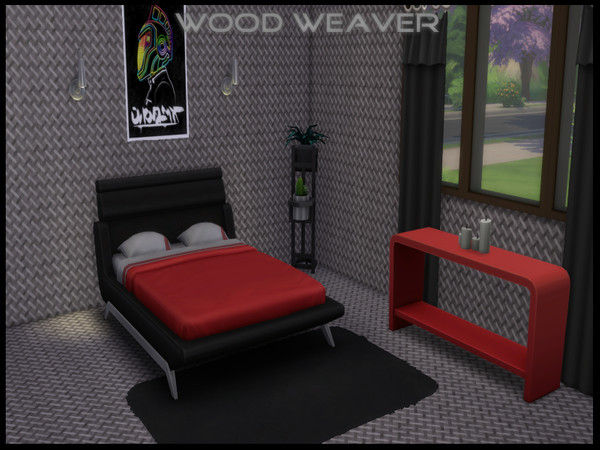 Sims 4 — Wood Weaver Set by megsimple2 — The Wood Weaver is made by interlocking small slivers of wood to give it the