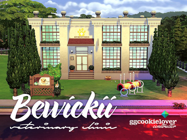 Sims 4 — Bewickii by ggcookielover — A small, but cozy veterinary clinic Bewickii can take up to 3 patients at a time.