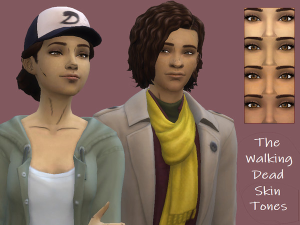Sims 4 — The Walking Dead Skin Tones by TheComic — Updated versions of The Walking Dead skin tones that I created.